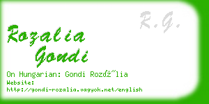 rozalia gondi business card